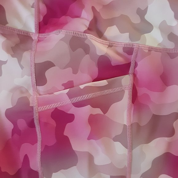 REEBOK Skinny Capri High Rise Cameo Leggings Pink - Picture 4 of 5